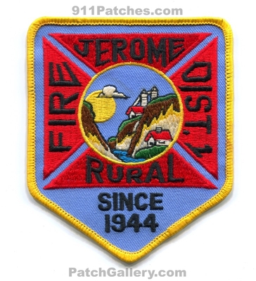 Jerome Rural Fire District 1 Patch (Idaho)
Scan By: PatchGallery.com
Keywords: dist. number no. #1 department dept.