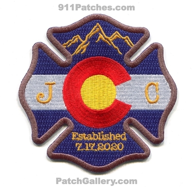 Josiah and Connor Wedding Patch (Colorado)
[b]Scan From: Our Collection[/b]
[b]Patch Made By: 911Patches.com[/b]
Keywords: fire department dept. jc established 7.17.2020 07-17-2020 July 17th 2020