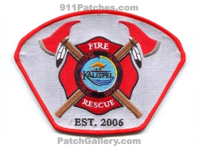 Kalispel Tribal Fire Rescue Department Patch (Washington)
Scan By: PatchGallery.com
Keywords: tribes of indians public safety dps dept. est. 2006