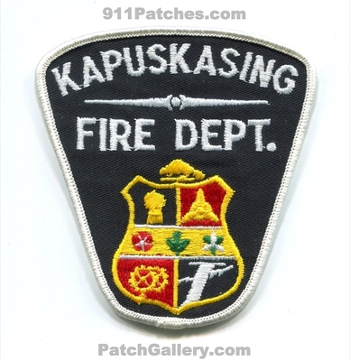 Kapuskasing Fire Department Patch (Canada ON)
Scan By: PatchGallery.com
Keywords: dept.