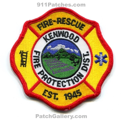 Kenwood Fire Protection District Patch (California)
Scan By: PatchGallery.com
Keywords: prot. dist. department dept. rescue est. 1945