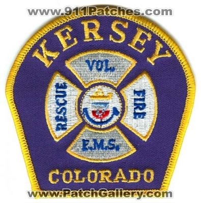 Kersey Vol Fire Rescue Patch (Colorado)
[b]Scan From: Our Collection[/b]
Keywords: volunteer