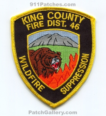 King County Fire District 46 Wildfire Suppression Patch (Washington)
Scan By: PatchGallery.com
Keywords: co. dist. number no. #46 wildland forest department dept.