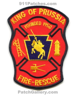 King of Prussia Fire Rescue Department Patch (Pennsylvania)
Scan By: PatchGallery.com
Keywords: dept. founded 1950