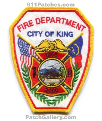 King Fire Department Patch (North Carolina)
Scan By: PatchGallery.com
Keywords: city of dept. 1955 2000