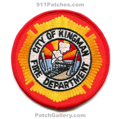Kingman Fire Department Patch (Arizona)
Scan By: PatchGallery.com
Keywords: city of dept.