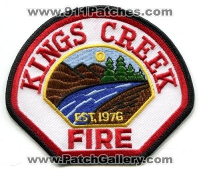Kings Creek Fire Department Patch (North Carolina)
Scan By: PatchGallery.com
Keywords: dept.
