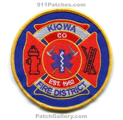 Kiowa Fire District Patch (Colorado)
[b]Scan From: Our Collection[/b]
Keywords: dist. department dept. est 1952