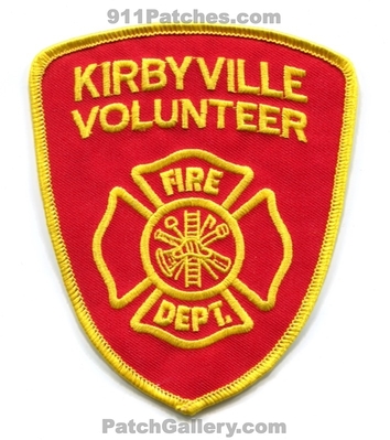 Kirbyville Volunteer Fire Department Patch (Texas)
Scan By: PatchGallery.com
Keywords: vol. dept.