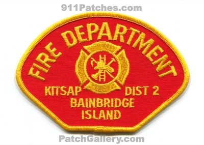 Kitsap County Fire District 2 Bainbridge Island Fire Department Patch (Washington)
Scan By: PatchGallery.com
Keywords: co. dist. number no. #2 dept.