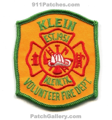 Klein Volunteer Fire Department Patch (Texas)
Scan By: PatchGallery.com
Keywords: vol. dept. est. 1951