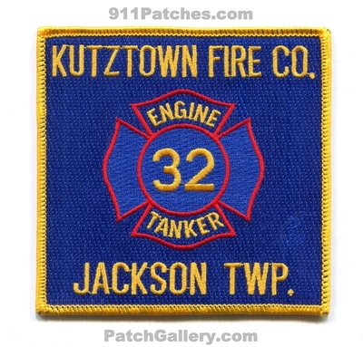 Kutztown Fire Company 32 Engine Tanker Jackson Township Patch (Pennsylvania)
Scan By: PatchGallery.com
Keywords: co. station department dept. twp.
