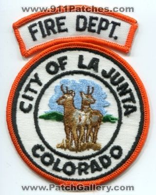 La Junta Fire Department Patch (Colorado)
[b]Scan From: Our Collection[/b]
Keywords: lajunta city of dept.