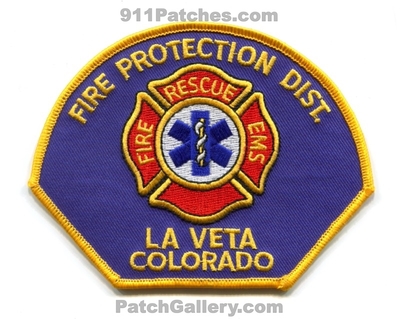 La Veta Fire Protection District Patch (Colorado)
[b]Scan From: Our Collection[/b]
Keywords: laveta prot. dist. department dept. rescue ems