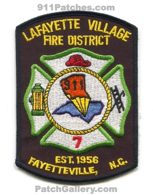 Lafayette Village Fire District 7 Fayetteville Patch (North Carolina)
Scan By: PatchGallery.com
Keywords: dist. department dept. est. 1956