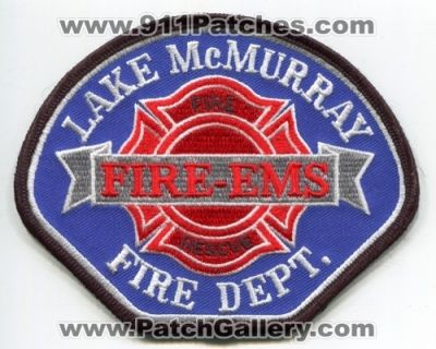 Lake McMurray Fire Rescue Department (Washington)
Scan By: PatchGallery.com
Keywords: ems dept.