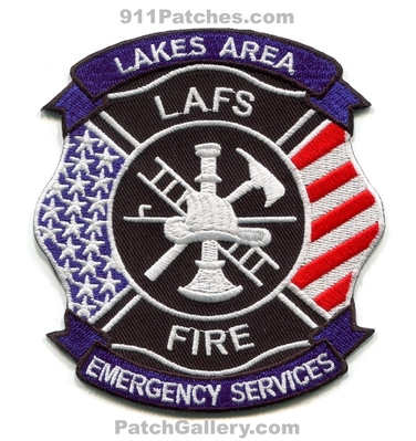 Lakes Area Fire Security Emergency Services Department Patch (Minnesota)
Scan By: PatchGallery.com
[b]Patch Made By: 911Patches.com[/b]
Keywords: lafs l.a.f.s. es dept.