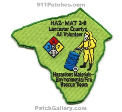 Lancaster Countys All Volunteer Hazardous Materials Environmental Fire Rescue Team Haz-Mat 2-8 Patch (Pennsylvania)
Scan By: PatchGallery.com
Keywords: co. vol. hazmat department dept.