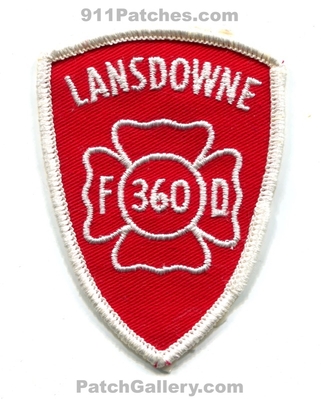 Lansdowne Fire Department 360 Patch (Maryland)
Scan By: PatchGallery.com
Keywords: dept. fd