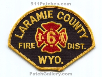 Laramie County Fire District 6 Patch (Wyoming)
Scan By: PatchGallery.com
Keywords: co. dist. number no. #6 department dept. wyo.