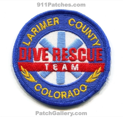Larimer County Dive Rescue Team Patch (Colorado)
[b]Scan From: Our Collection[/b]
Keywords: co. scuba diver