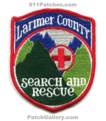 Larimer County Search and Rescue Patch (Colorado)
[b]Scan From: Our Collection[/b]
Keywords: co. sar sheriffs department dept. office