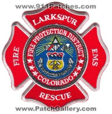 Larkspur Fire Protection District Patch (Colorado)
[b]Scan From: Our Collection[/b]
Keywords: rescue ems