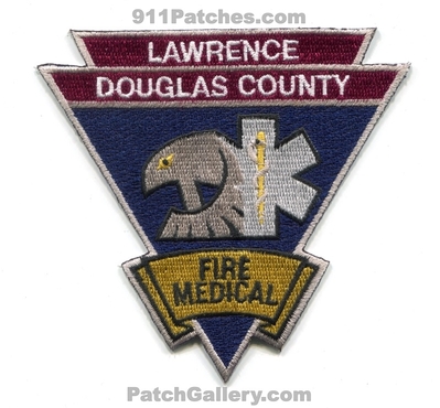Lawrence Douglas County Fire Medical Department Patch (Kansas)
Scan By: PatchGallery.com
Keywords: co. dept.