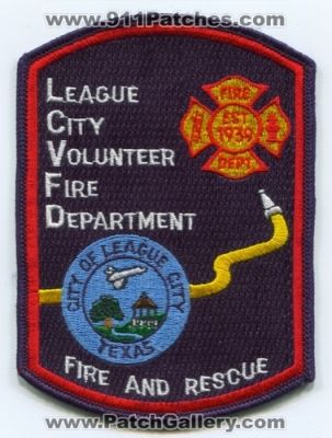 League City Volunteer Fire and Rescue Department (Texas)
Scan By: PatchGallery.com
Keywords: dept. lcvfd city of