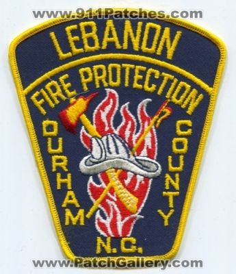 Lebanon Fire Protection (North Carolina)
Scan By: PatchGallery.com
Keywords: department dept. durham county n.c.