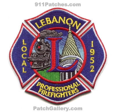 Lebanon Professional Firefighters IAFF Local 1952 Patch (Pennsylvania)
Scan By: PatchGallery.com
[b]Patch Made By: 911Patches.com[/b]
Keywords: fire department dept. union