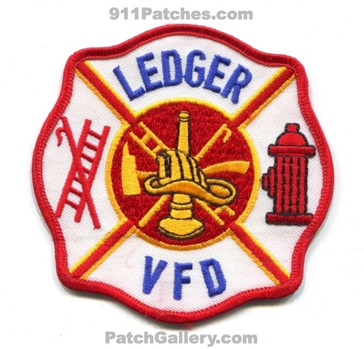 Ledger Volunteer Fire Department Patch (North Carolina)
Scan By: PatchGallery.com
Keywords: vol. dept. vfd