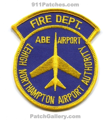 Lehigh Northampton Airport Authority Fire Department Patch (Pennsylvania)
Scan By: PatchGallery.com
Keywords: dept. abe
