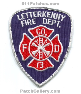 Letterkenny Army Depot Fire Department Company 13 Military Patch (Pennsylvania)
Scan By: PatchGallery.com
Keywords: dept. co.