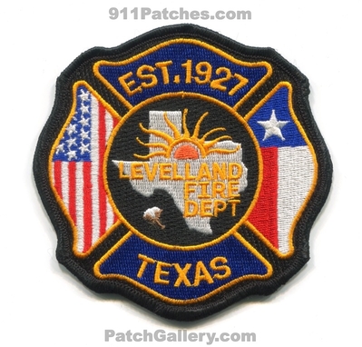 Levelland Fire Department Patch (Texas)
Scan By: PatchGallery.com
Keywords: dept. est. 1927