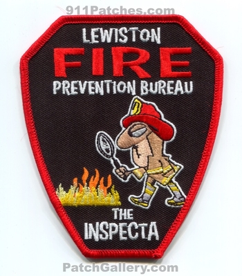 Lewiston Fire Department Prevention Bureau Patch (Maine)
Scan By: PatchGallery.com
Keywords: dept. the inspecta