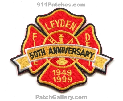Leyden Fire Department 50th Anniversary Patch (Illinois)
Scan By: PatchGallery.com
Keywords: years 1949 1999
