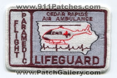 Lifeguard Air Ambulance Paramedic Patch (Iowa)
Scan By: PatchGallery.com
Keywords: ems medical helicopter cedar rapids air ambulance
