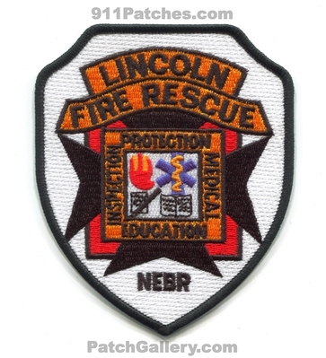 Lincoln Fire Rescue Department Patch (Nebraska)
Scan By: PatchGallery.com
[b]Patch Made By: 911Patches.com[/b]
Keywords: dept. protection education inspection medical