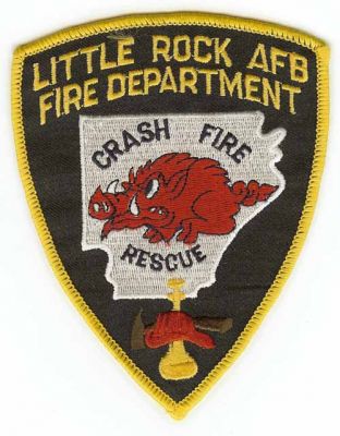 Little Rock AFB Fire Department Crash Rescue
Thanks to PaulsFirePatches.com for this scan.
Keywords: arkansas air force base cfr arff aircraft usaf