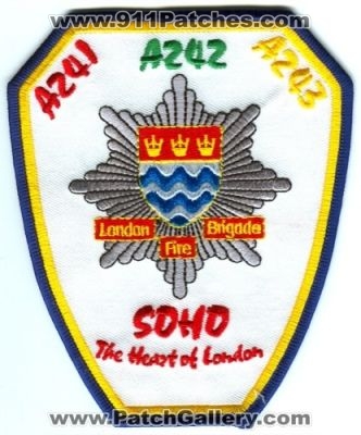London Fire Brigade A241 A242 A243 (United Kingdom)
Scan By: PatchGallery.com
Keywords: soho