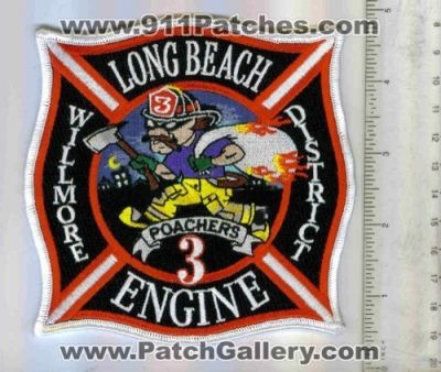 Long Beach Fire Engine 3 (California)
Thanks to Mark C Barilovich for this scan.
Keywords: willmore district