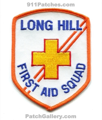 Long Hill First Aid Squad EMS Patch (New Jersey)
Scan By: PatchGallery.com
In Memory of Bernie Shaffer
Keywords: ambulance