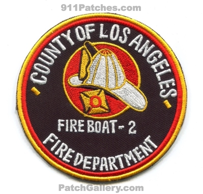 Los Angeles County Fire Department Fireboat 2 Patch (California) (Reproduction)
Scan By: PatchGallery.com
Keywords: co. of dept. lacofd l.a.co.f.d. company marine