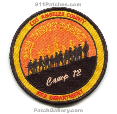Los Angeles County Fire Department Camp 12 Patch (California)
Scan By: PatchGallery.com
Keywords: co. of dept. lacofd l.a.co.f.d. station company forest wildfire wildland the dirty dozen