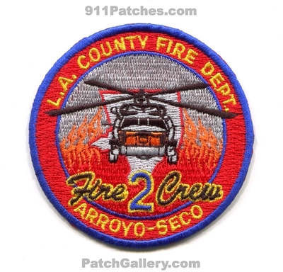 Los Angeles County Fire Department Crew 2 Patch (California)
Scan By: PatchGallery.com
Keywords: co. of dept. lacofd l.a.co.f.d. company station forest wildfire wildland helicopter arroyo-seco