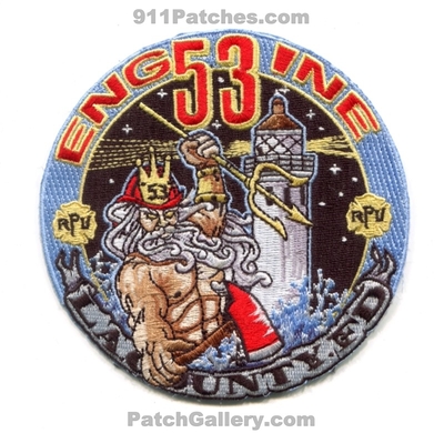 Los Angeles County Fire Department Engine 53 Patch (California)
Scan By: PatchGallery.com
Keywords: lacofd l.a.co.f.d. dept. company co. station lighthouse king triton