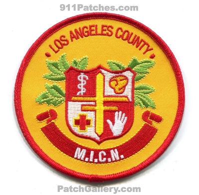 Los Angeles County Emergency Medical Services EMS MICN Patch (California)
Scan By: PatchGallery.com
[b]Patch Made By: 911Patches.com[/b]
Keywords: laco l.a.co. of ambulance medical intensive care nurse m.i.c.n. rn