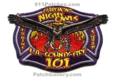 Los Angeles County Fire Department Station 101 Patch (California)
Scan By: PatchGallery.com
Keywords: co. of dept. lacofd l.a.co.f.d. engine squad company claremont night owls