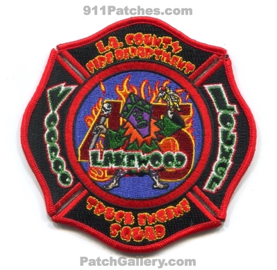 Los Angeles County Fire Department Station 45 Patch (California)
Scan By: PatchGallery.com
Keywords: co. of dept. lacofd l.a.co.f.d. company truck engine squad lakewood voodoo lounge
